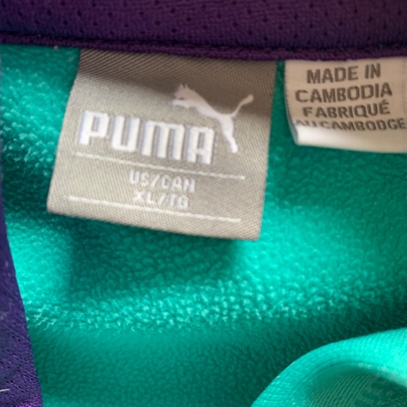 3/$30 Girls or unisex Puma hoodie purple and turquoise - Picture 6 of 6